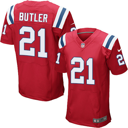 Men's Elite Malcolm Butler Nike Jersey Red Alternate - #21 NFL New England Patriots